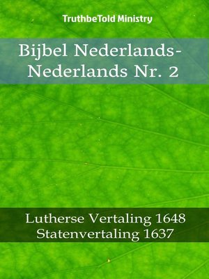 cover image of Bijbel Nederlands-Nederlands Nr. 2